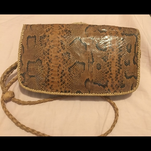 Handmade African Snakeskin Leather Shoulder Purse‎